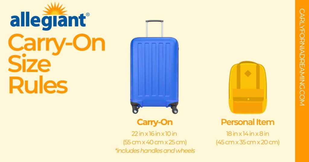 Allegiant carry-on size and personal item size