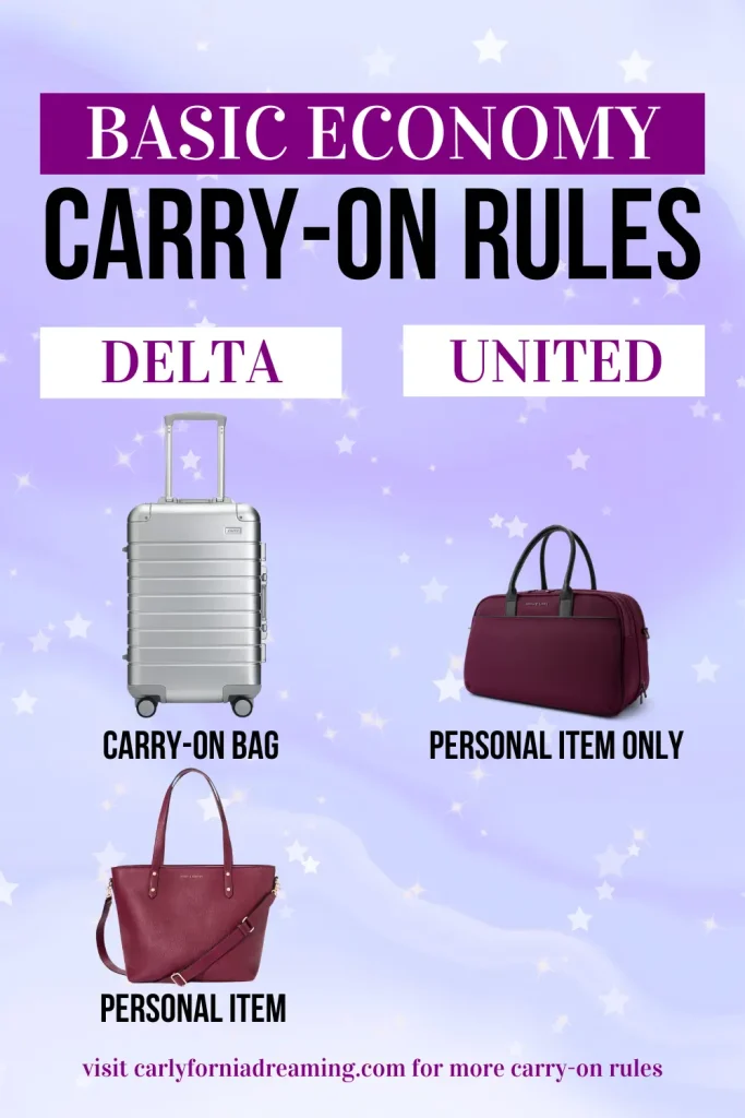 Delta Basic Economy carry on free
