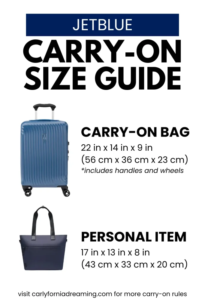 JetBlue carry on size