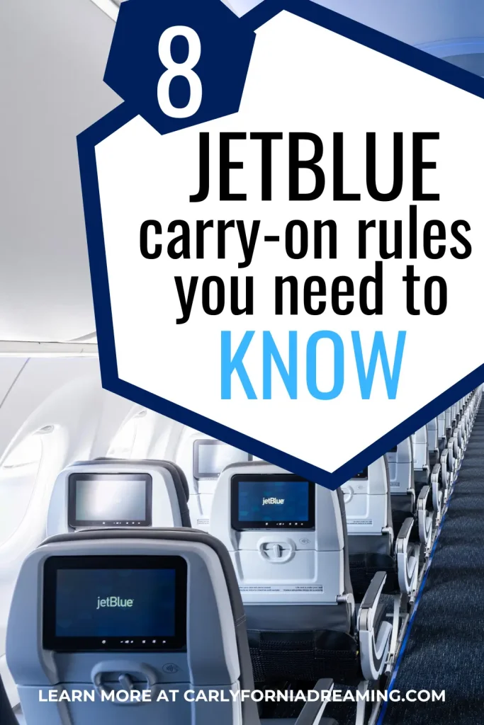 JetBlue carry on luggage size