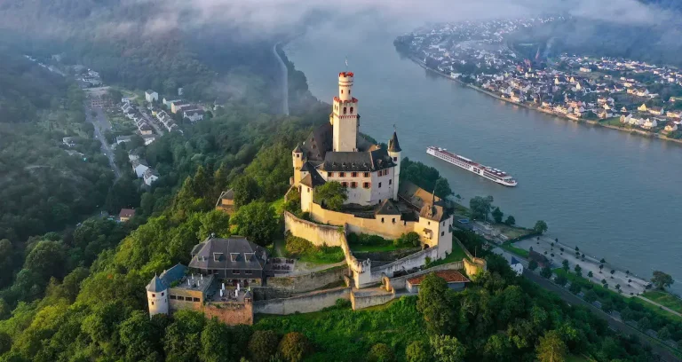 An image of Marksburg Castle on the Viking Grand European Tour river cruise.