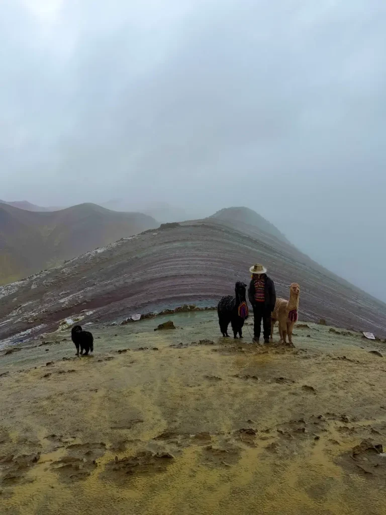 One of the three Rainbow Mountains at Palccoyo.