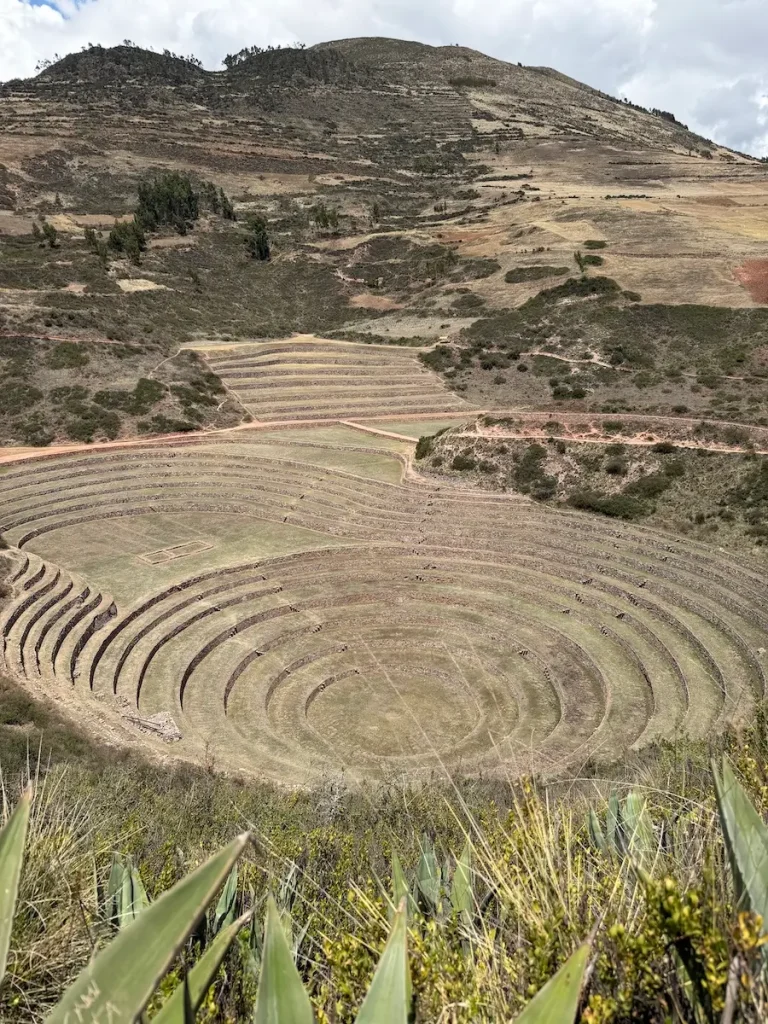 An overhead view of Moray in Peru