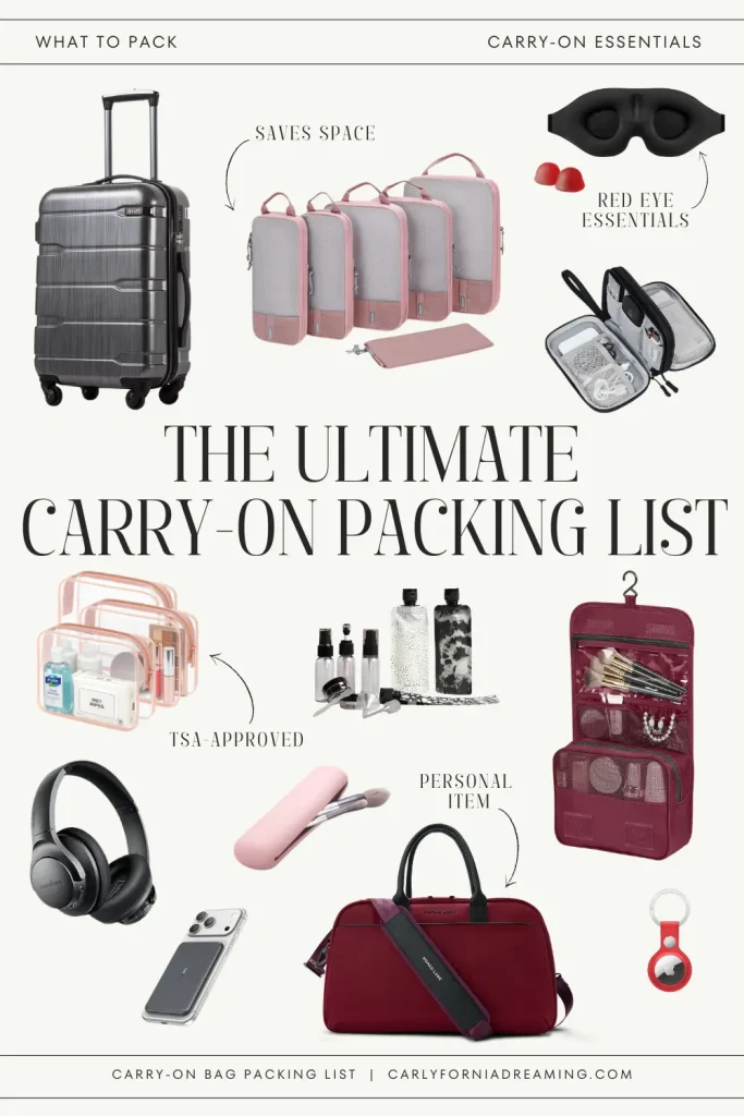 Carry-On Packing List Downloadable PDF