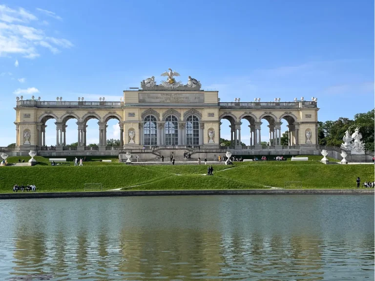 The Gloriette at Schönbrunn Palace in Vienna on a sunny day