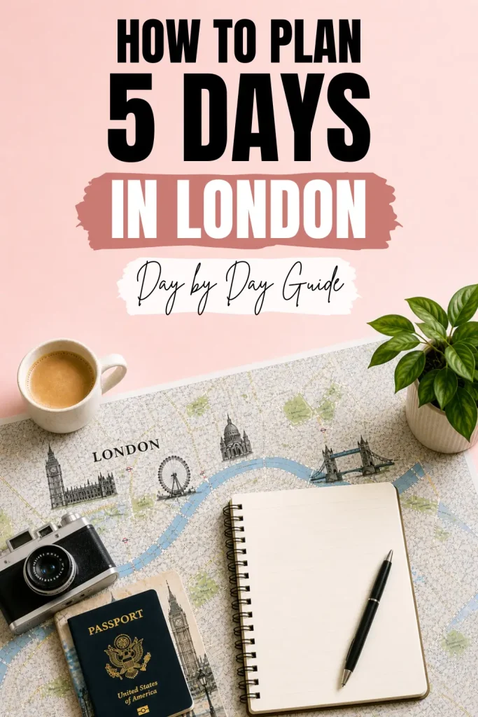 How to plan 5 days in London with a day-by-day itinerary, including what to do, where to stay, and travel tips for first-time visitors