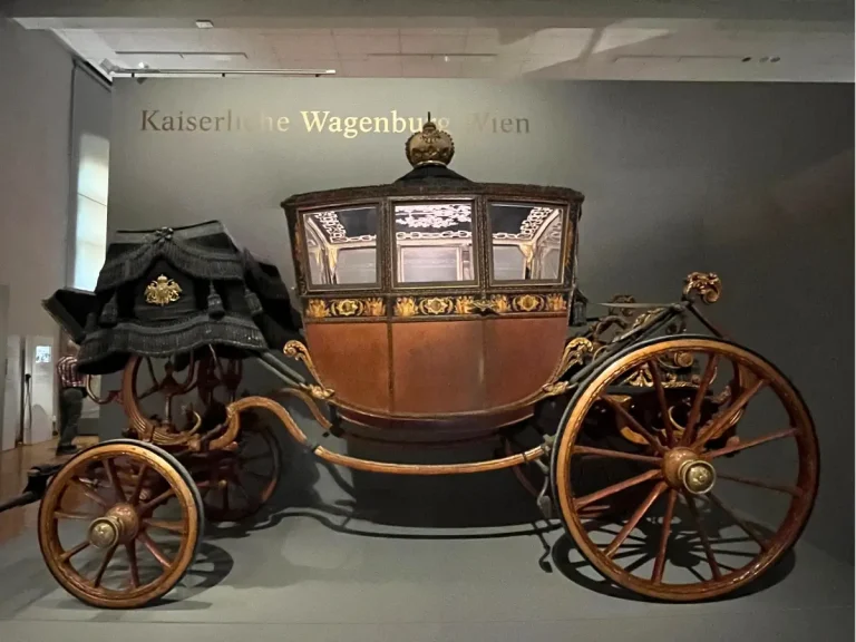 Napoleon’s Milan Coronation Carriage, later used as Empress Elisabeth’s wedding carriage, at the Imperial Carriage Museum in Vienna.