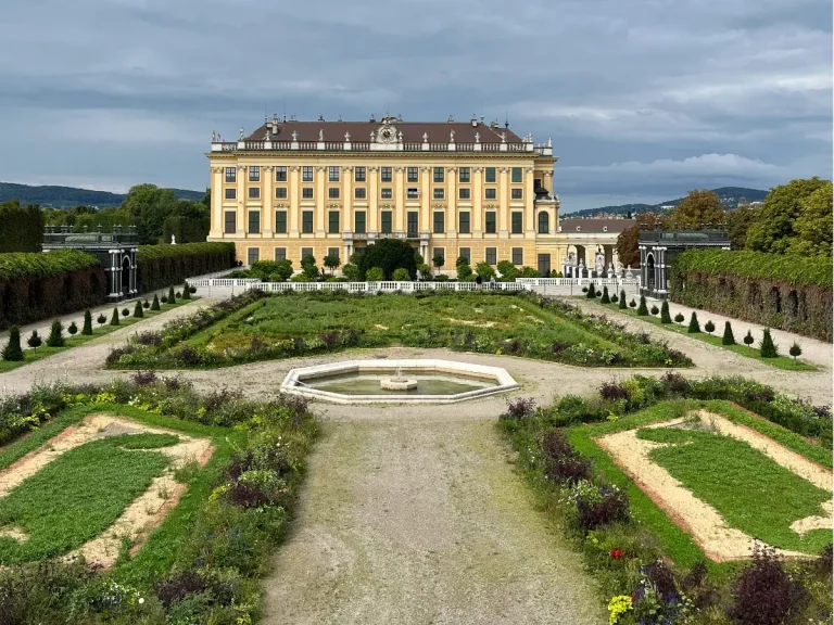View overlooking the Privy Garden at Schönbrunn Palace in Vienna
