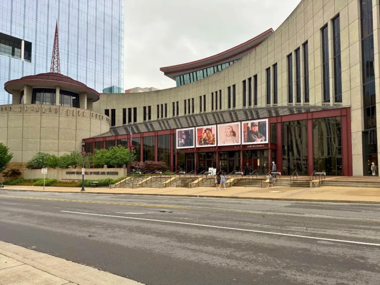 Exterior of the Country Music Hall of Fame and Museum in downtown Nashville, Tennessee.