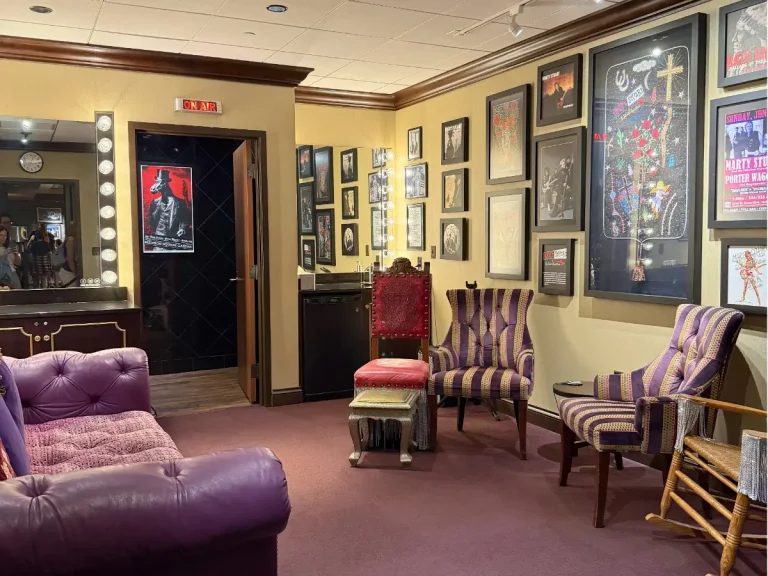 Backstage dressing room inside the Grand Ole Opry House during the Grand Ole Opry tour