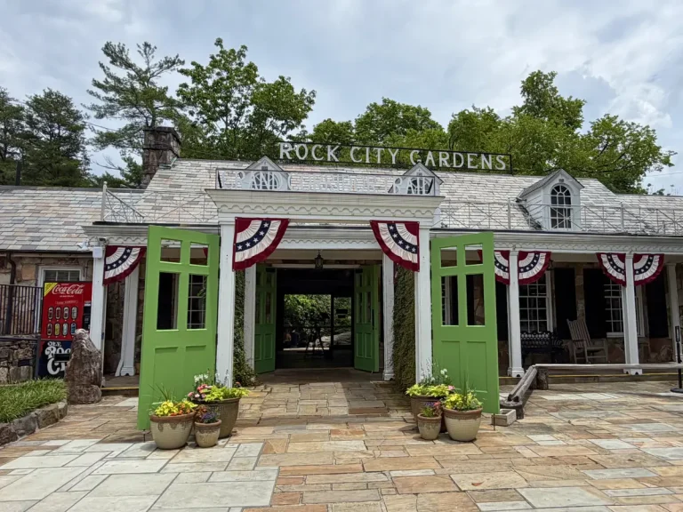Grand Corridor entrance at Rock City Gardens on Lookout Mountain in Georgia near Chattanooga.
