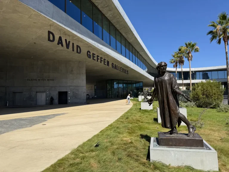 The entrance to the David Geffen Galleries at the Los Angeles County Museum of Art (LACMA).