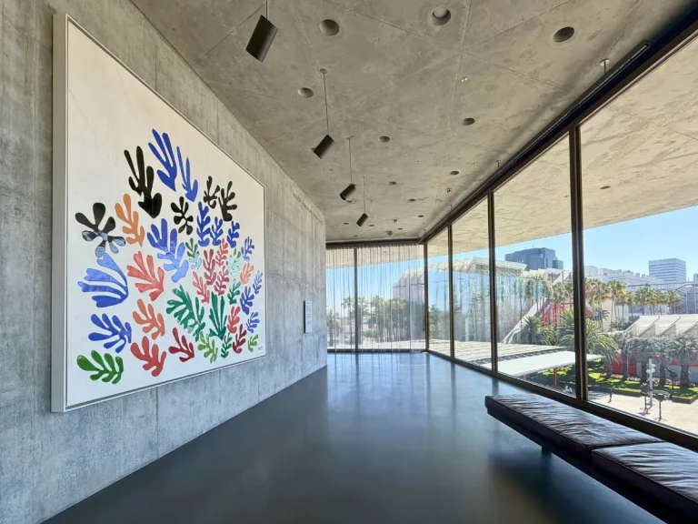 Henri Matisse's La Gerbe displayed inside the David Geffen Galleries at LACMA.