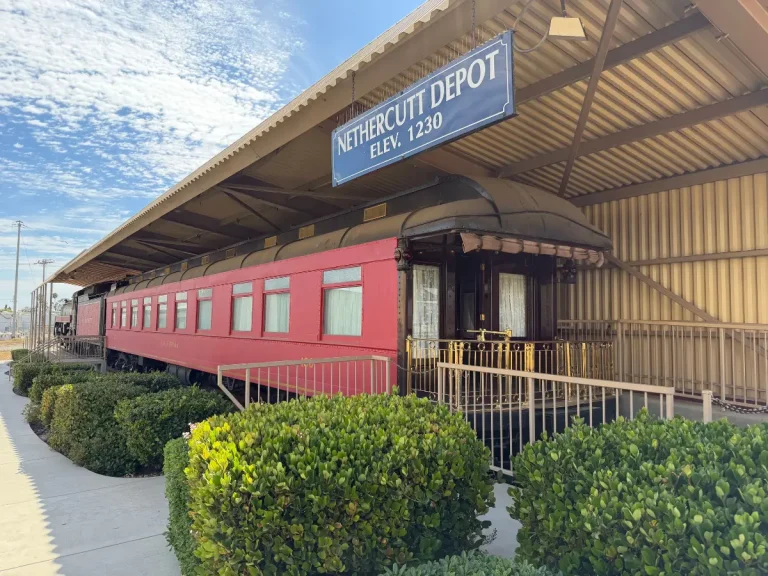 Clara Baldwin Stocker's private Pullman private railcar at the Nethercutt Museum in Sylmar.