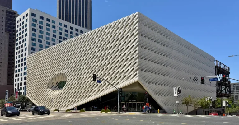 Exterior of The Broad Museum in Downtown Los Angeles.