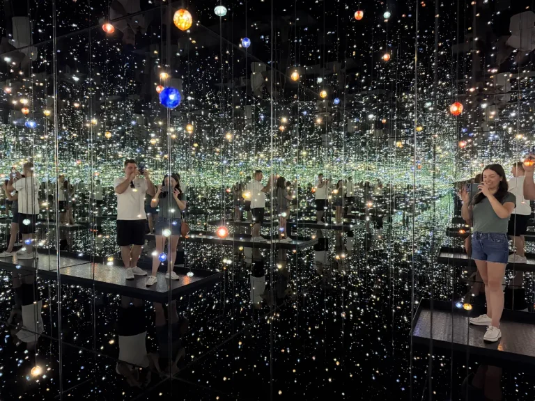 Yayoi Kusama's "Infinity Mirrored Room" at The Broad Museum.